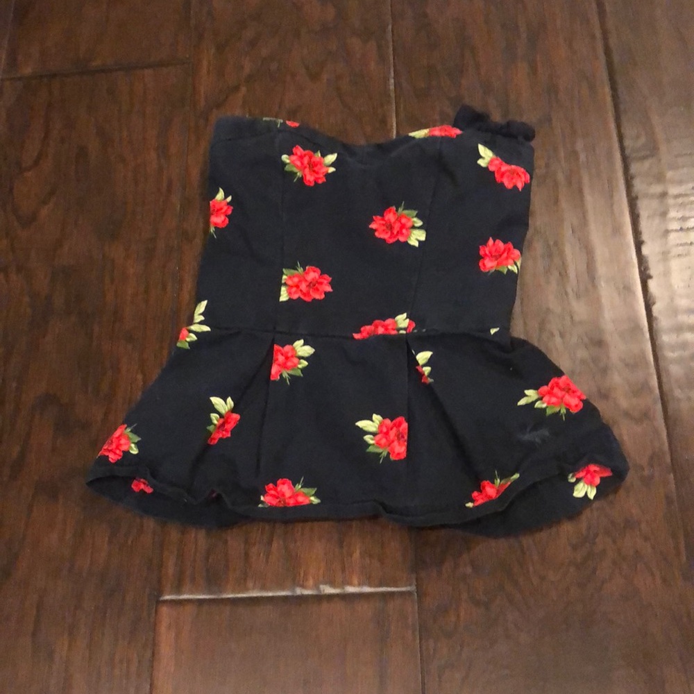 Flower crop tube top